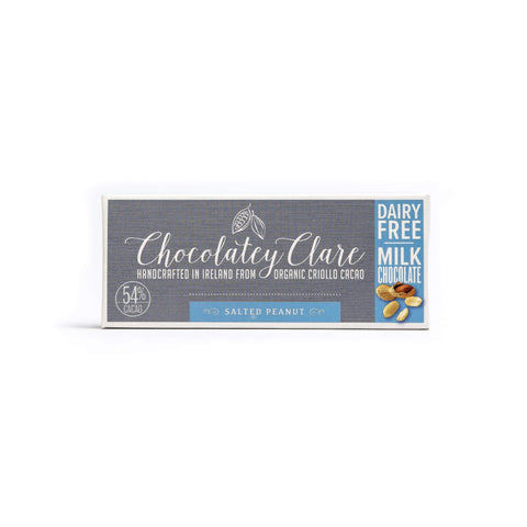 Chocolatey Clare Salted Peanut Dairy Free Chocolate Bar: 40g