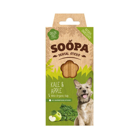 Soopa Healthy Dog Treats Dental Sticks Kale & Apple 100g