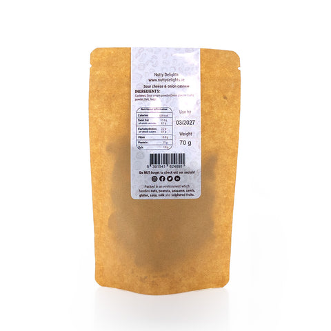 Sour Cheese & Onion Cashew Nutritionals