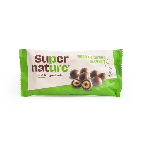Supernature Organic: Chocolate Covered Hazelnuts 40g