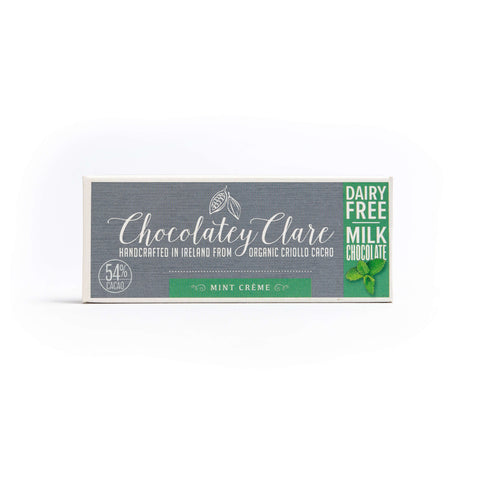 Chocolatey Clare Mint Creme Dairy Free Chocolate Bar: 40g