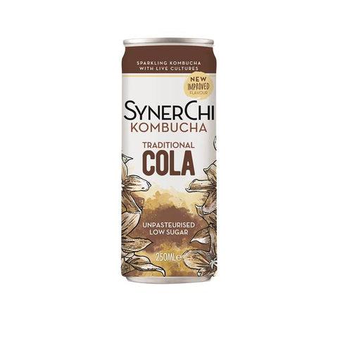 SynerChi Kombucha - Sencha Tea Lightly Sparkling: Cola